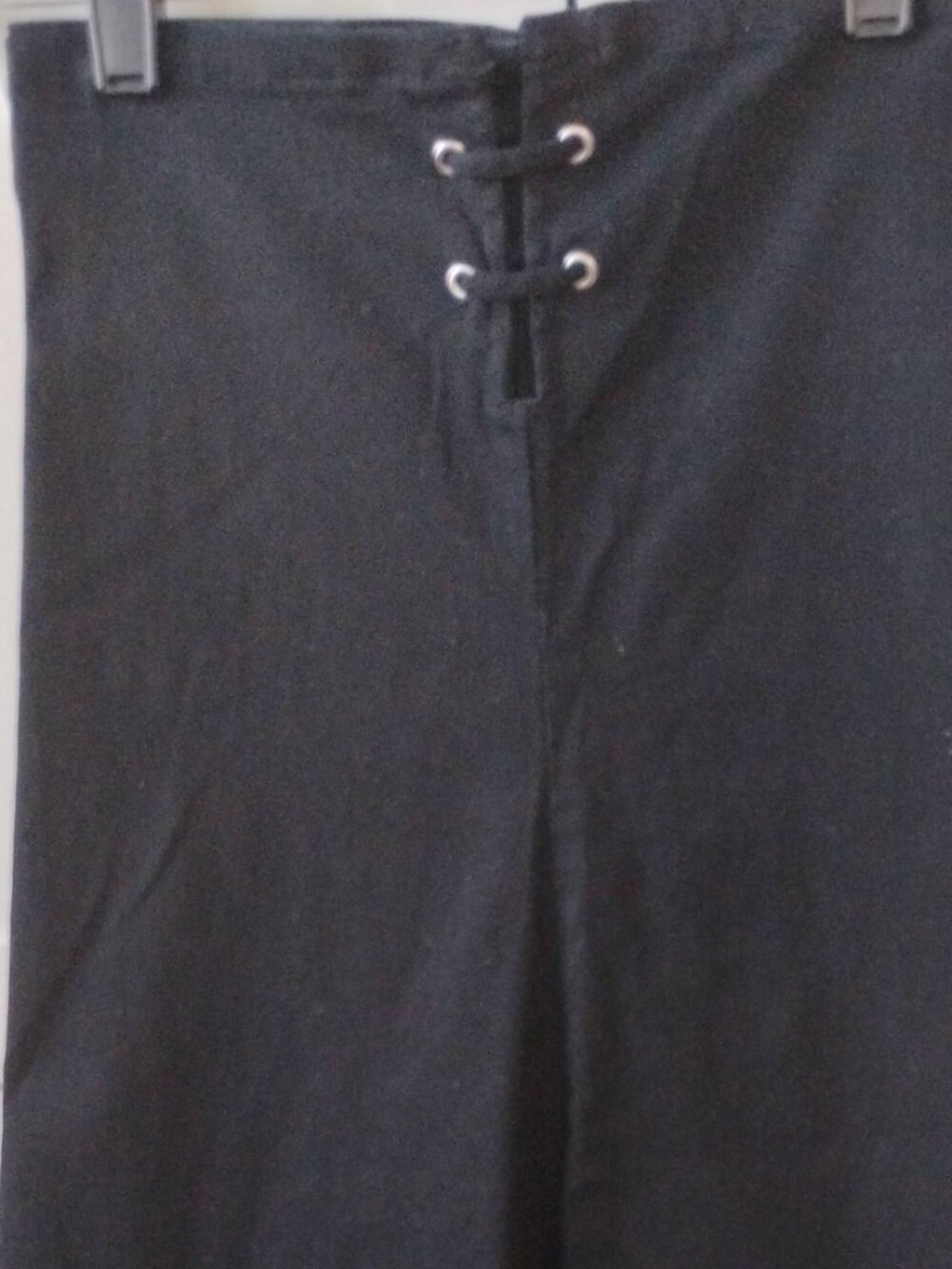 Catherines Black Essentials Flat Front Stretch Cotton Twill Capris- 5X NWT - Picture 3 of 5